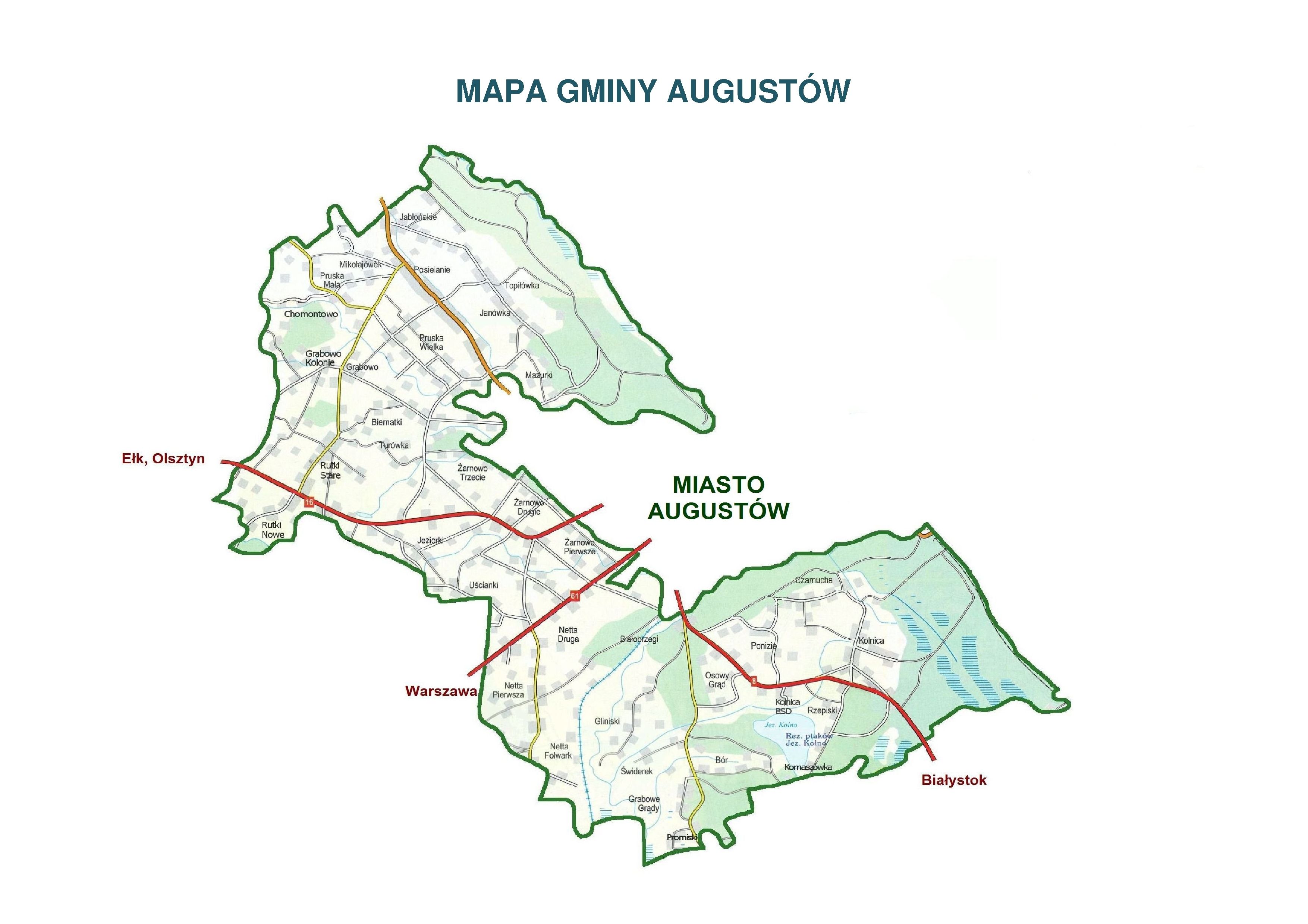 Mapa Gminy Augustów
